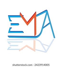 VEKTORLOGO-SYMBOLE SCHREIBEN EMA MIT SCHATZ