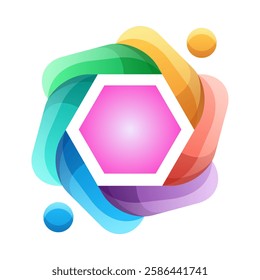 Vector logo of synergy each color representatif every unit or element