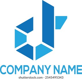 Vector logo of a system integration company Geometric Icons Design Elements Collection,IT Company logo design.