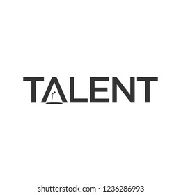 Vector Logo Of Talent Text. Logotype.