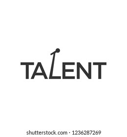 Vector Logo Of Talent Text. Logotype.