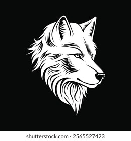 vector logo tamplate wolf head