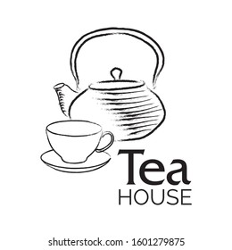 Vector logo of a tea shop and cafe