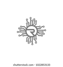 Vector logo technology abstract design template download