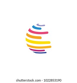 Vector logo technology abstract design template download