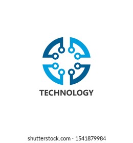 Vector Logo Technology concept illustration design 