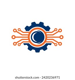 Vector Logo Technology concept illustration design