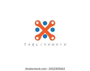 Vector Logo Technology concept illustration