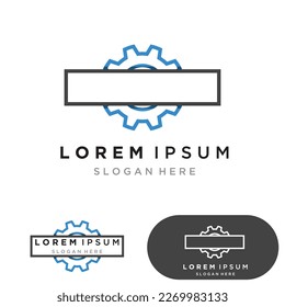vector logo technology. Digital tech - vector business logo template concept illustration. Gear electronic factory sign. Cog wheel technology symbol. SEO emblem. Design element.