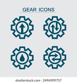 vector logo technology Digital tech vector business logo template concept illustration. Gear electronic factory sign. Cog wheel technology symbol SEO emblem Design element