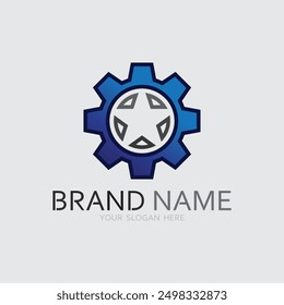 vector logo technology Digital tech vector business logo template concept illustration. Gear electronic factory sign. Cog wheel technology symbol SEO emblem Design element