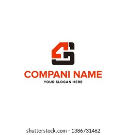 Vector logo template for 4G internet services - Vector