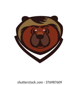 Vector logo template of a bear's head