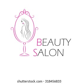 Vector logo template for beauty salon.