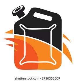 Vector logo template for best fuel or benzine using grey and yellow color suitable for industrial product branding energy business and creative projects
