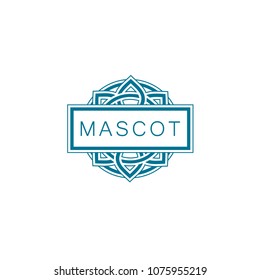 Vector logo template for boutique, hotel, restaurant, jewelry. Gold luxury monogram. Mascot