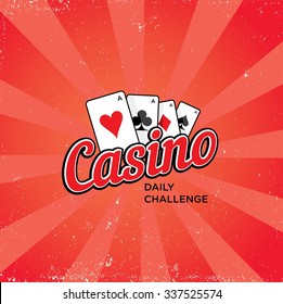 Vector logo template for a casino or challenge