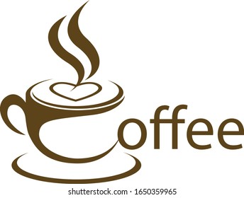 Vector logo template for coffee shop or coffee industry with a coffee cup as the initials letter C