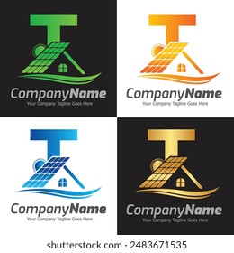 Plantilla del logotipo del Vector, logotipo colorido de la letra, inmobiliaria, construcción y diseño del logotipo del Vector de la Plantilla