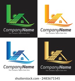 Vektorgrafik-Logo-Vorlage, Buntes Buchstaben-Logo, Immobilien, Gebäude und Bau-Logo Design Vorlage Vektorgrafik-Symbol