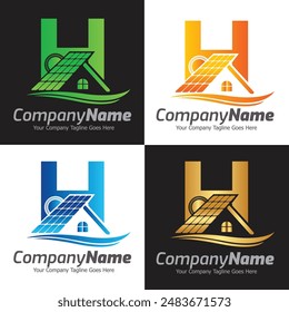 Vektorgrafik-Logo-Vorlage, Buntes Buchstaben-Logo, Immobilien, Gebäude und Bau-Logo Design Vorlage Vektorgrafik-Symbol