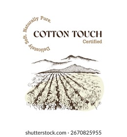 Plantilla de logotipo de Vector para productos a base de algodón