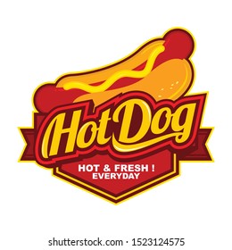 Vector logo template design for Hot Dog Shop