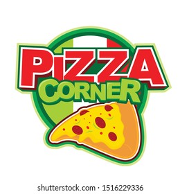 Vector Logo Template Design For Pizza Shop 