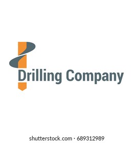 Vector Logo Template For Drilling Company. Geological Prospecting Icon. EPS10.