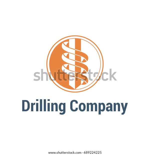 Vector Logo Template Drilling Company Rotating Stock Vector (Royalty ...