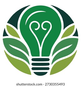 Plantilla del logotipo del Vector para Garden Idea con el símbolo de la lámpara del bulbo conveniente para el paisajismo creativo del negocio de la jardinería y los diseños innovadores del proyecto