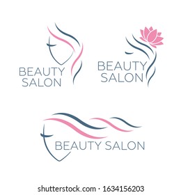 Vector logo template for hair salon. Logo hair vector