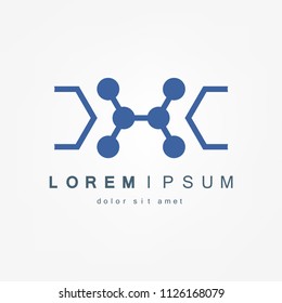 Vector logo template. High technology. Nano technology