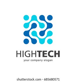 Vector logo template. High technology. Nano technology