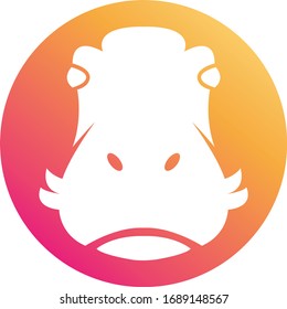 vector logo template hippo ritel