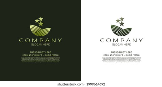 vector logo template illustrasi landscape  and stars 