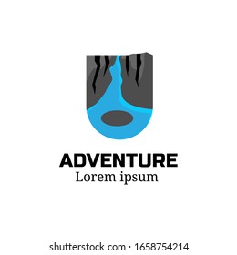 vector logo template illustration. Outdoor adventure creative badge sign. Graphic design element. outdoor adventure emblems, badges and logo patches. Mountain tourism, hiking
