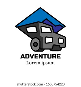 vector logo template illustration. Outdoor adventure creative badge sign. Graphic design element. outdoor adventure emblems, badges and logo patches. Mountain tourism, hiking
