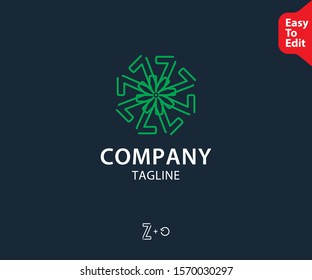 vector logo template initial lattermark professional , rotate logo, for company icons and trademarks