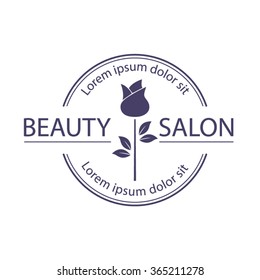 Vector logo template, label or badge for beauty salon ,cosmetic center.