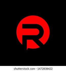 vector logo template letter R