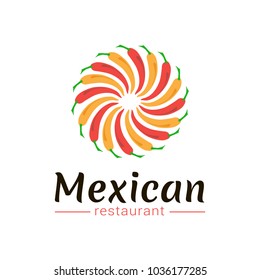 Vector Logo Template Mexican Restaurant Round Stock Vector (Royalty ...