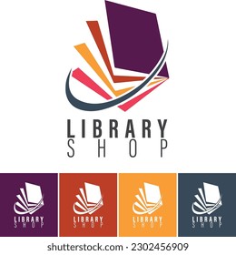 Vector logo template. , online book store, remote education University, Academy Graduation 