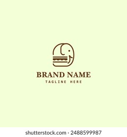 vector logo template is perfect for fast food restaurants, featuring a modern design element that enhances branding