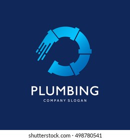 Vector logo template for plumbing company. 