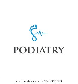 Vector logo template for podiatry with
the feet.