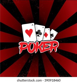 Vector logo template for a poker challenge or club. 