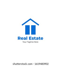 Vector logo template for a real estate building or house