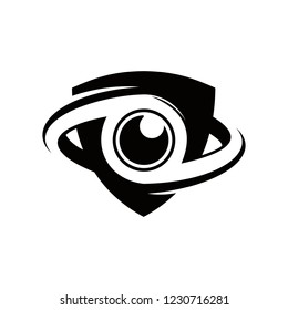 Vector Logo Template Shield camera icon