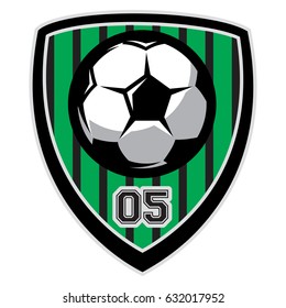 Vector logo template with soccer ball